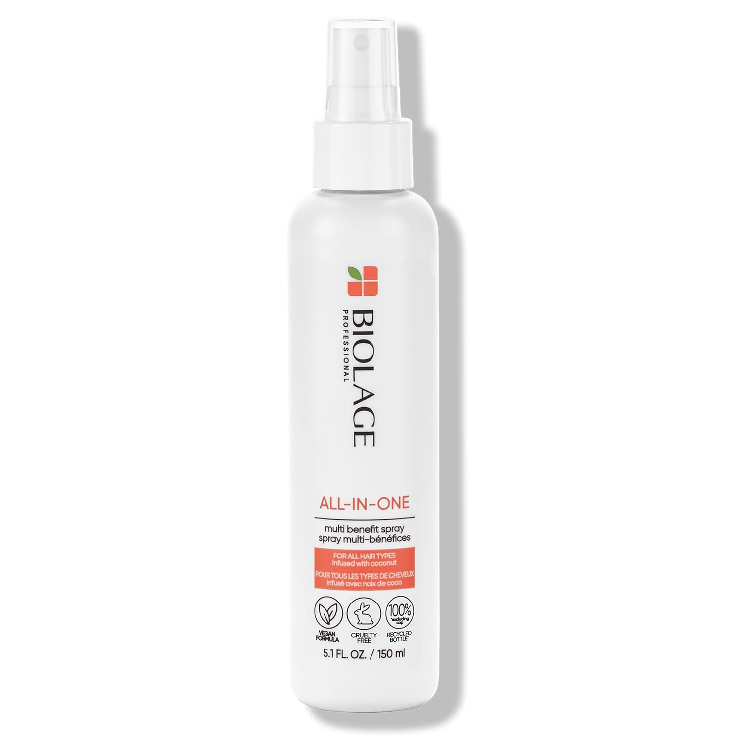 Biolage All-In-One Coconut Infusion | Multi-Benefit Treatment Spray For All Hair Needs | With Coconut | For All Hair Types | Sulfate & Paraben-Free | Vegan