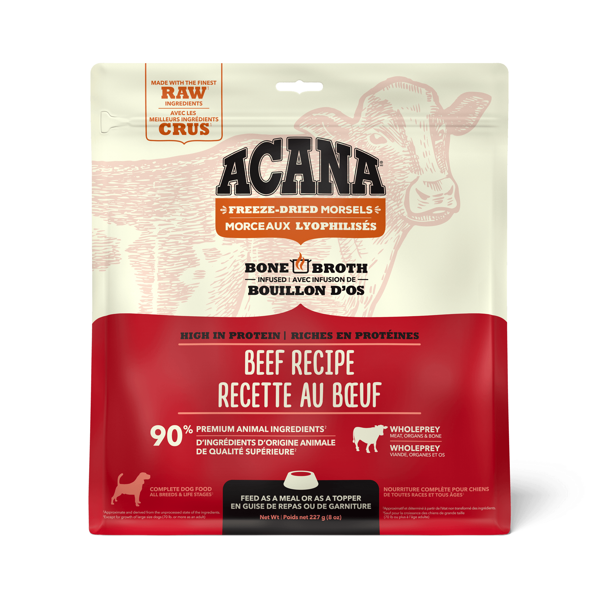 Acana Freeze-Dried Food Morsels Ranch-Raised Beef Recipe
